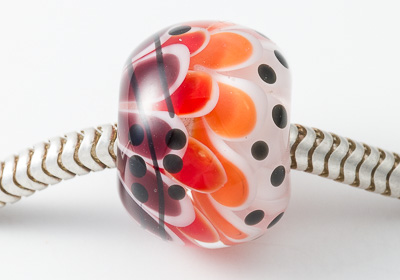 Dahlia Lampwork Charm Bead