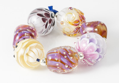 Pink Lampwork Bead Collection