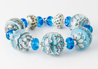 Turquoise Lampwork Beads