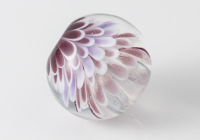 Purple Dahlia Lampwork Bead