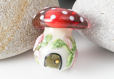 Lampwork Fairy Toadstool Bead