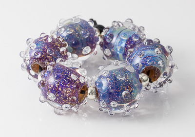 Sparkly Lampwork Bumpy Beads