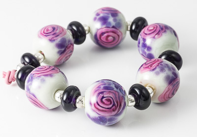 Rose Lampwork Beads