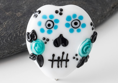 Lampwork Skull Bead