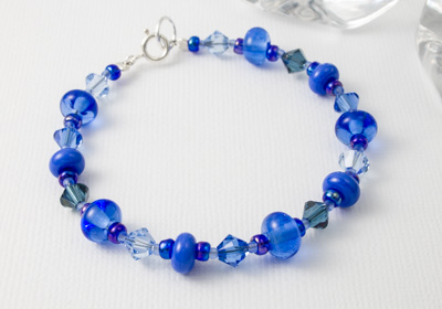 "Sea" Lampwork Bracelet