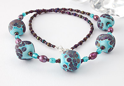 Lampwork Necklace "Lily"
