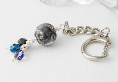 Black Swirl Handbag Charm