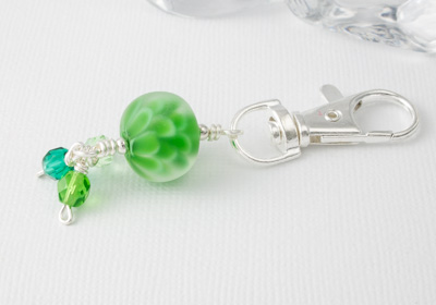 Green Dahlia Handbag Charm