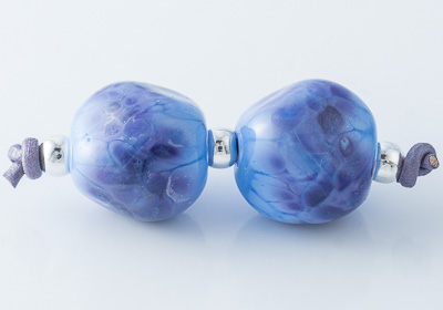 Blue and Purple Lampwork Beads