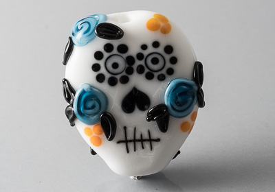 Lampwork Skull Bead