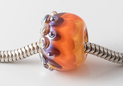 Dahlia Lampwork Charm Bead