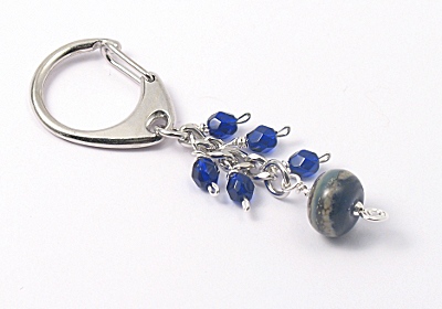 Blue Lampwork Handbag Charm