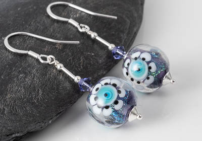 Dichroic Lampwork Earrings