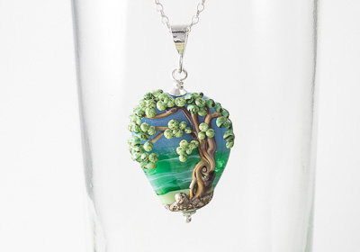 Lampwork Tree Pendant