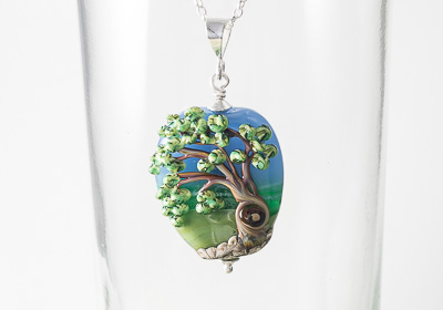 Lampwork Tree Pendant