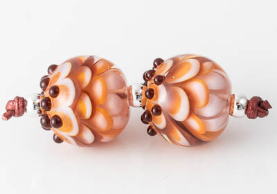 Lampwork Dahlia Beads