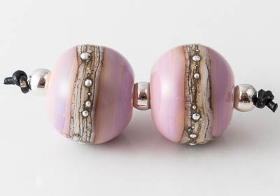 Pink Lampwork Beads