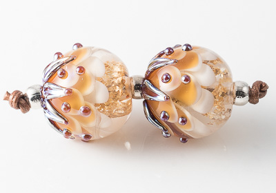 Lampwork Dahlia Beads