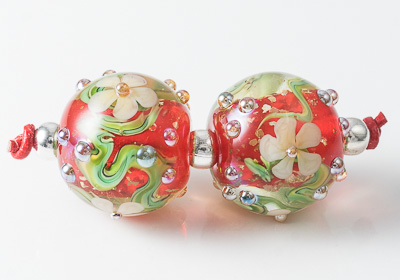 Lampwork Flower Beads