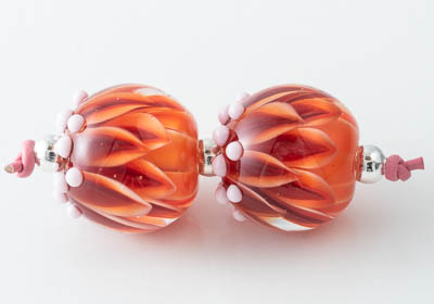 Lampwork Dahlia Beads