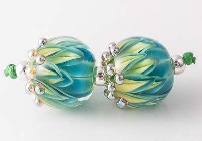 Lampwork Dahlia Beads