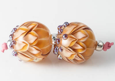 Lampwork Dahlia Beads