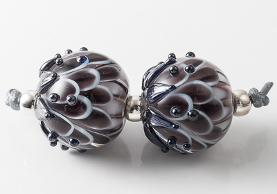 Lampwork Dahlia Beads