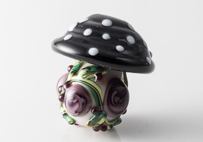 Toadstool Lampwork Bead