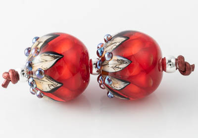 Lampwork Dahlia Beads