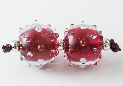 Pink Lampwork Beads