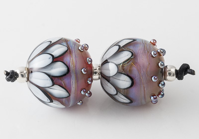 Large Dahlia Lampwork Beads