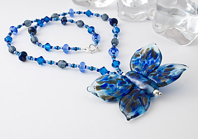 Turquoise/Blue Butterfly Necklace