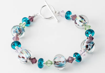 Pastel Lampwork Bracelet