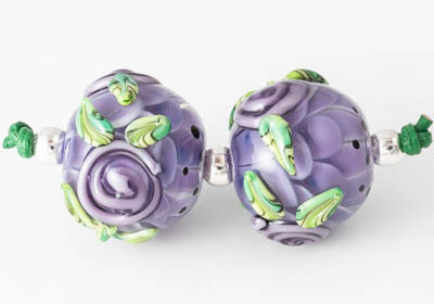 Lampwork Dahlia Beads