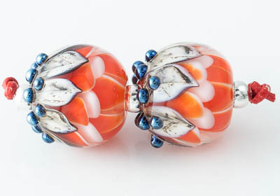 Lampwork Dahlia Beads