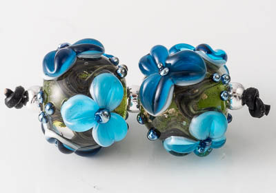 Lampwork Flowery Beads