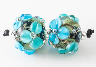 Flowery Lampwork Beads