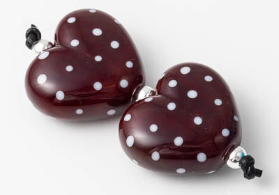 Lampwork Heart Beads