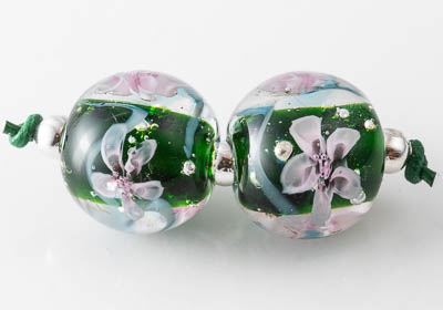 Lampwork Murrini Flower Beads