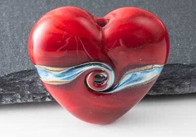 Lampwork Heart Bead