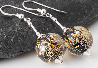 Dichroic Lampwork Earrings