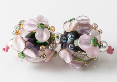 Flowery Lampwork Beads