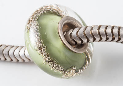 Silver Cored Lampwork Bead