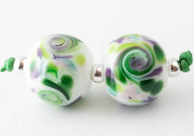 Swirly Lampwork Beads