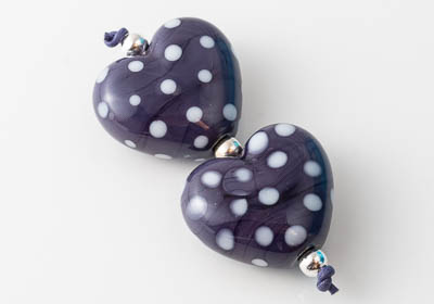 Lampwork Heart Beads