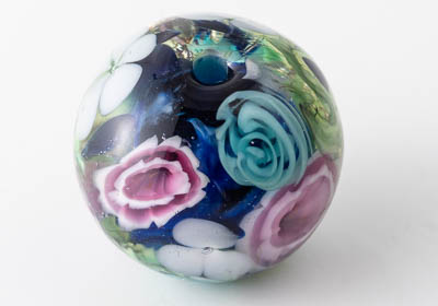 Flowery Lampwork Bead