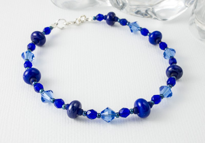 Blue Lampwork Bracelet