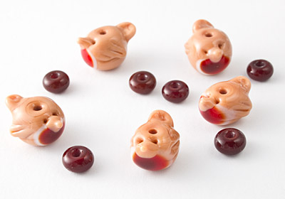 Robin Lampwork Beads