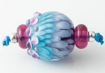 Lampwork Dahlia Bead Set