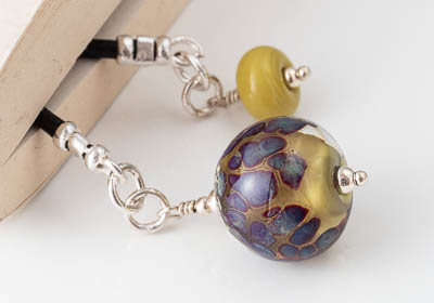 Green Lampwork Bookmark